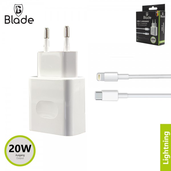 Blade 20W PD USB- C Netzteil mit Lightning kabel